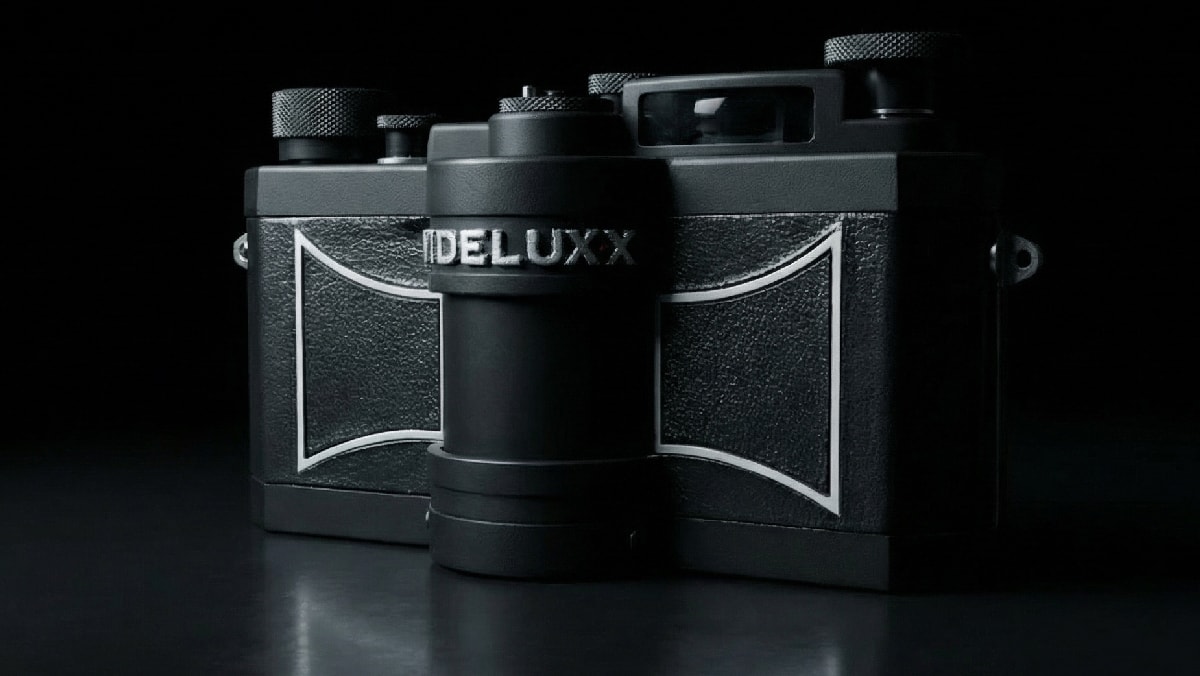 WideluxX™ camera on a black background