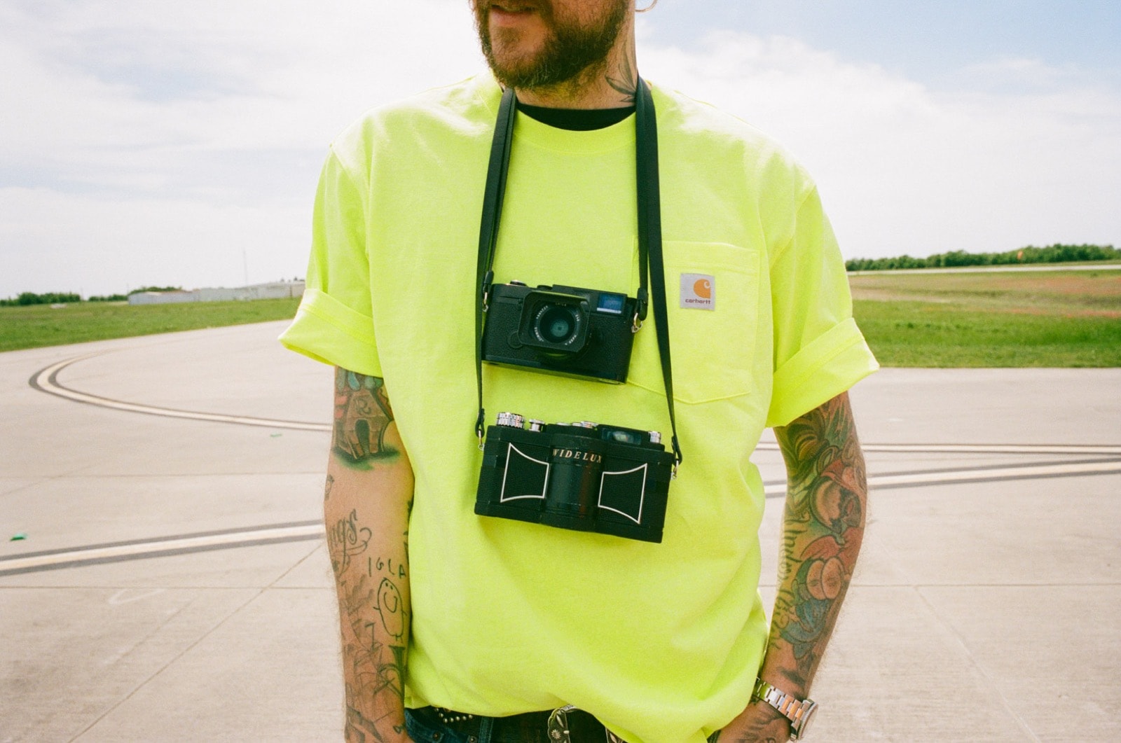 Peter McKinnon sporting his trusty Widelux