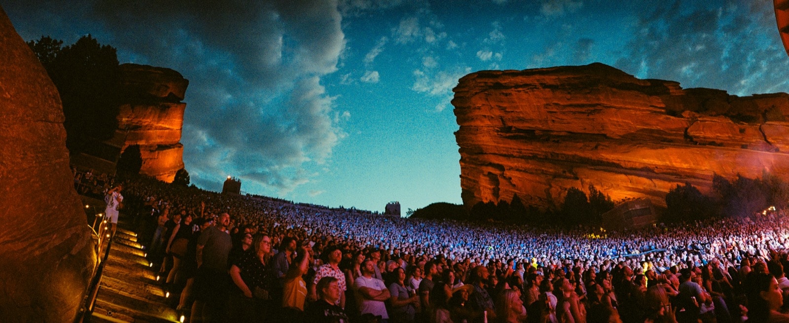 Photo of the crowd at Kaleo concert at Red Rocks, CO. Photo by Peter McKinnon
