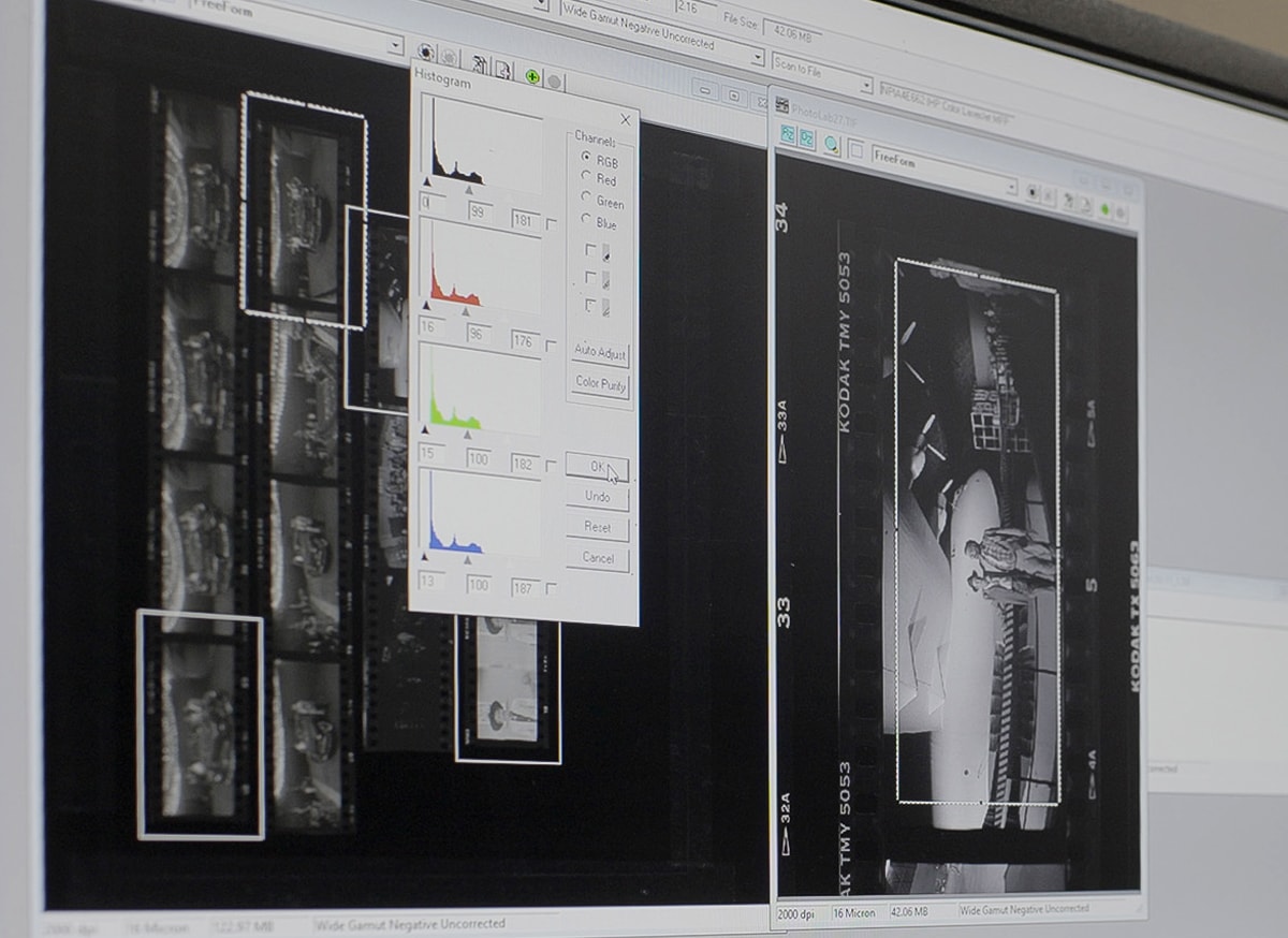 Photo showing a computer screen with photo editing software